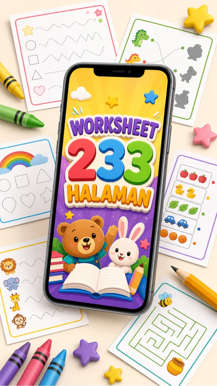 Mockup paket Worksheet Edukasi 233