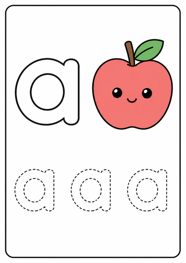 Worksheet huruf kecil a sampai z