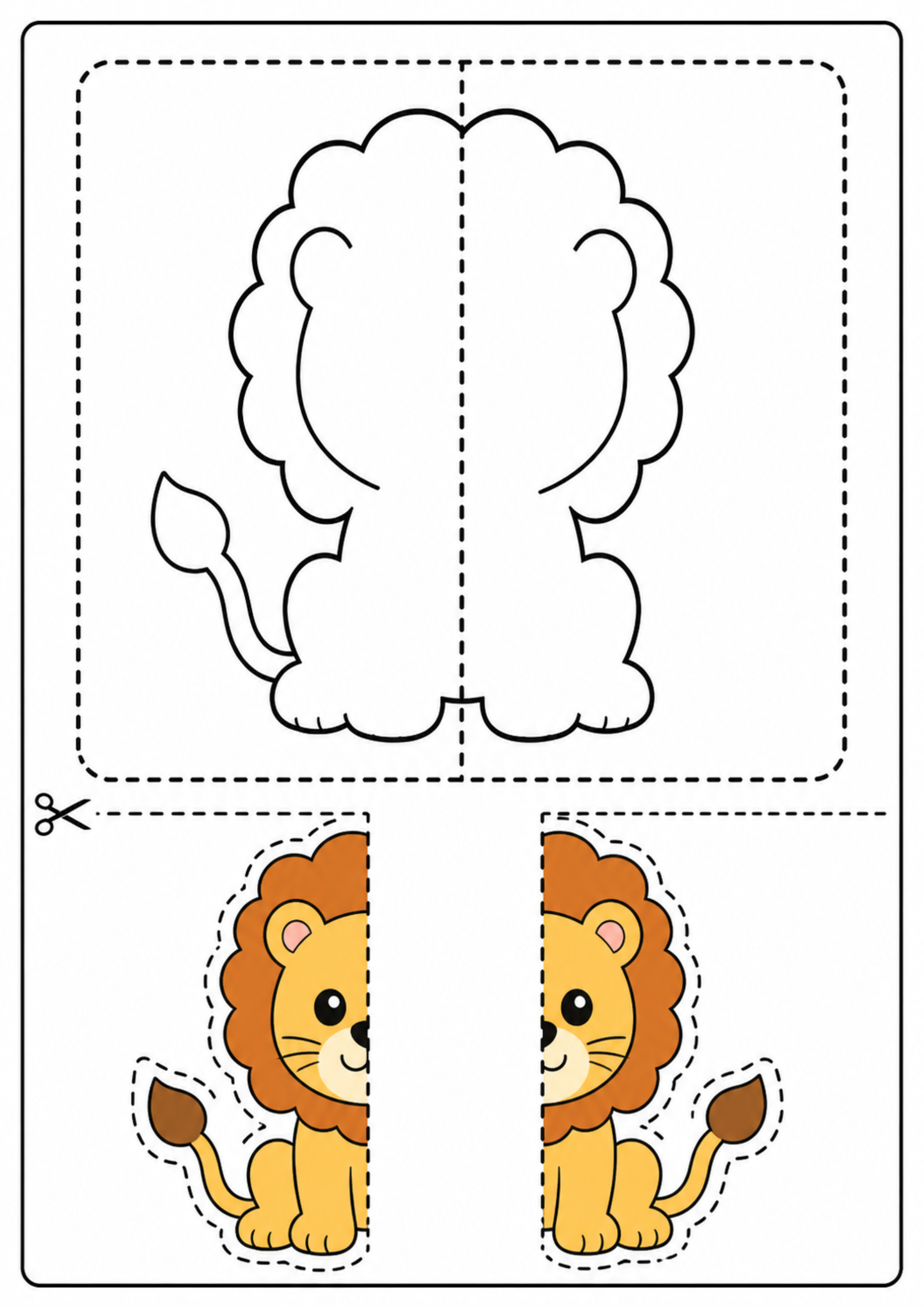 Worksheet puzzle potong tempel